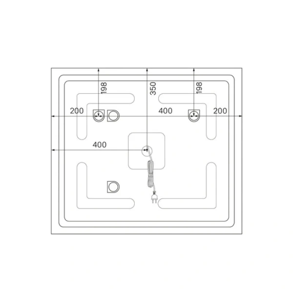 Зеркало с подсветкой IDDIS Oxford 80 см c термообогревом ЗЛП110 (детальная фотография), современные, hi-tech