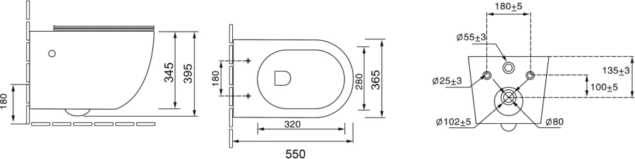 Унитаз подвесной Grossman Color синий матовый GR-4411BLMS (детальная фотография) index_1