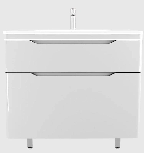 Тумба под раковину напольная Style Line Марелла Люкс Plus 90 см белый глянец - фото 6