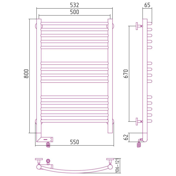 Схема (детальная фотография), из нержавеющей стали, без полки, неповоротные