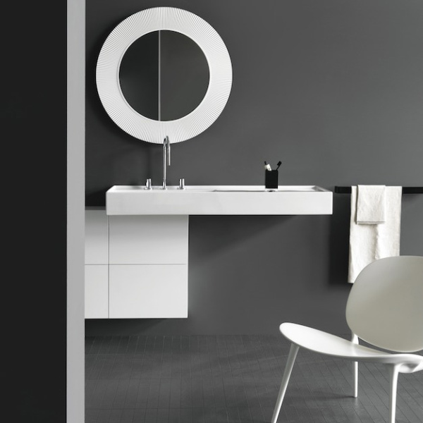 Раковина Laufen Kartell 120 см полка справа 8.1333.2.000.108.1 (детальная фотография), современные, hi-tech