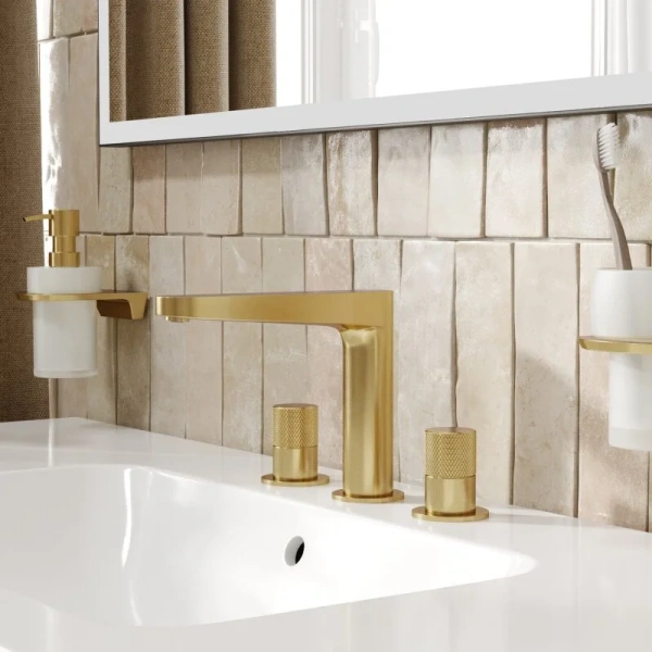 Смеситель для раковины WasserKRAFT Schunter встраиваемый 8235 (детальная фотография), золото