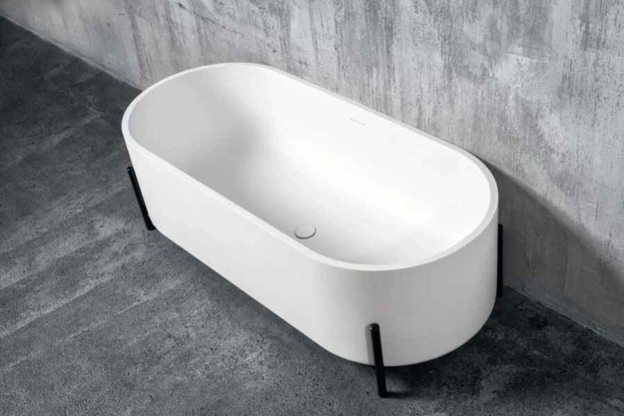 Ванна из искусственного камня NTBagno Amiata NT303, 160 х 70 см (детальная фотография), современныe, hi-tech