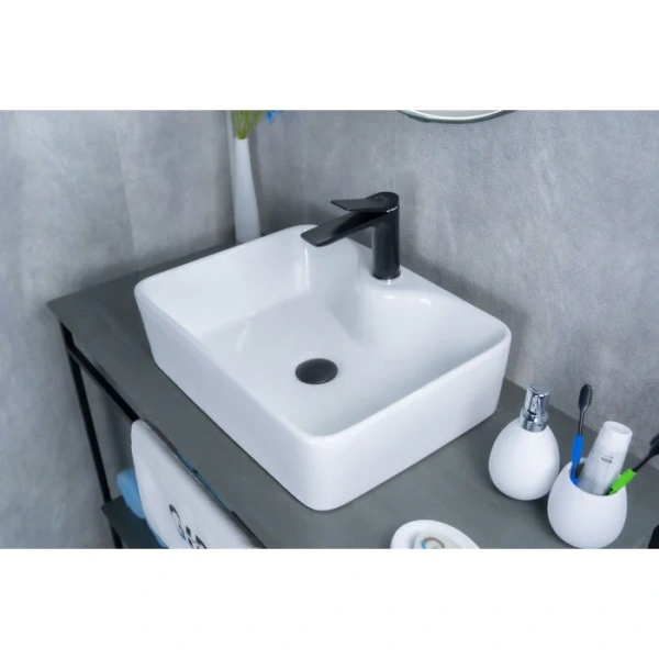 Раковина GID Geometrico N9091 48 см белая 51176 (детальная фотография), керамические