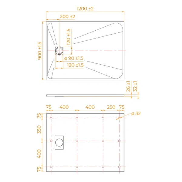 Душевой поддон RGW TSS-W 120x90 см белый 553502912-01 (детальная фотография), недорогие