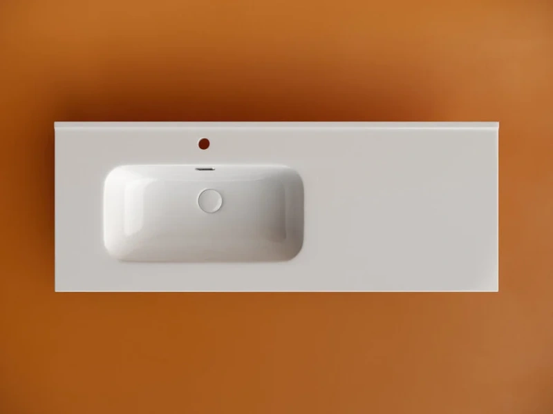 Раковина Ceramica Nova Element 121 см правая CN7006R (детальная фотография), белые
