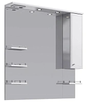 Зеркальный шкаф с подсветкой Aqwella Barcelona 100 см белый