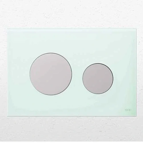 Клавиша смыва Tece TECEloop стекло зеленое, кнопки белые - фото 5