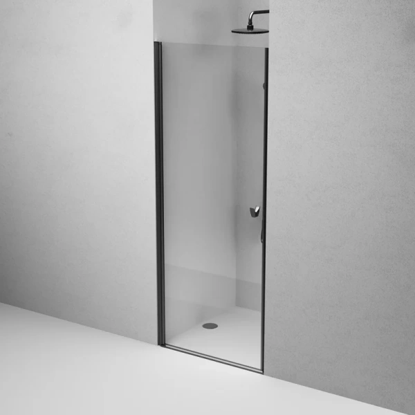Душевая дверь в нишу Am.Pm Sunny 80 см профиль черный W87G-80-1P-BT (детальная фотография), прозрачные