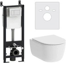 Унитаз с инсталляцией Damixa Sirius DX86.IS101 с клавишей и сиденьем