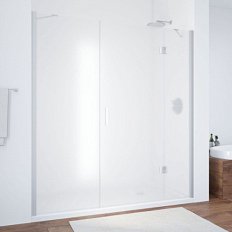 Душевая дверь профиль матовый хром стекло сатин Vegas-glass