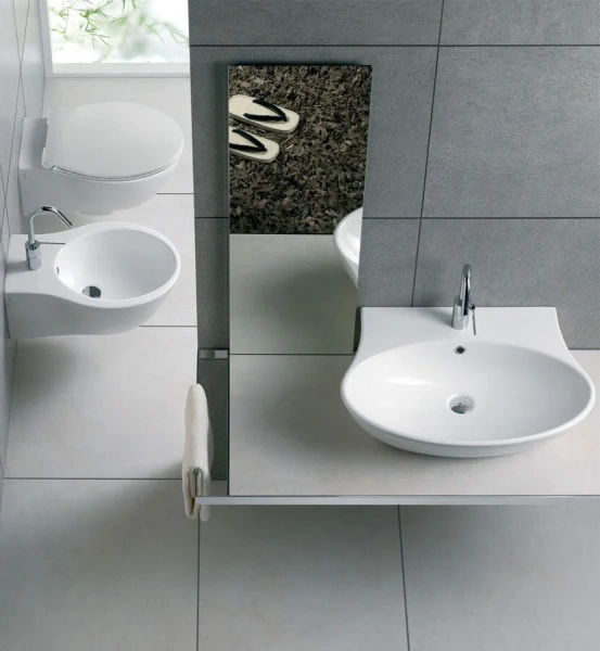 Раковина подвесная Hatria Nido 60х45 см Y0R401 (детальная фотография), недорогие