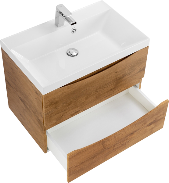 Тумба под раковину подвесная BelBagno Marino 60 см rovere nature MARINO-600-2C-SO-RN-P (детальная фотография), моноблок