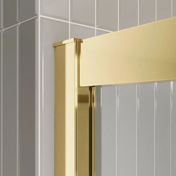 Душевой уголок Belbagno Luce 90x90 см профиль золото LUCE-A-2-90-C-ORO (детальная фотография), 90х90