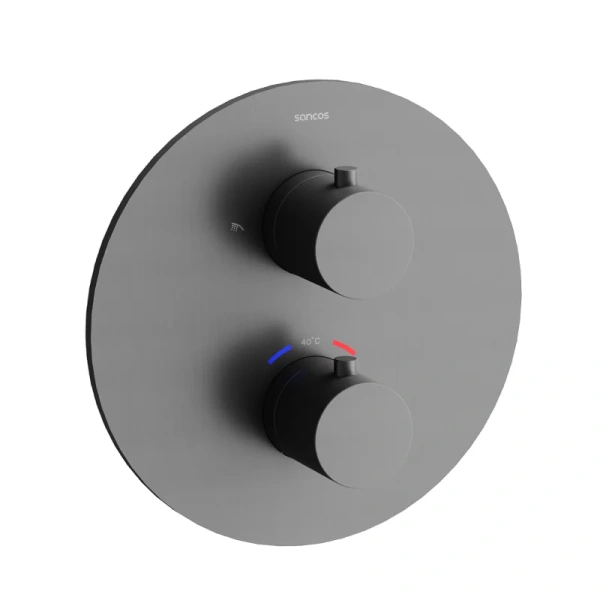 Душевой комплект Sancos Etna вороненая сталь SC9010GG (детальная фотография), душевые комплекты, наборы