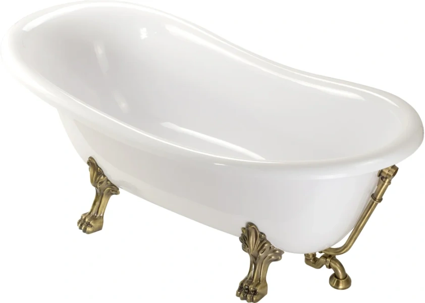 Ванна из искусственного камня Migliore Bella 170х80 см фурнитура бронза 23101 (детальная фотография), овальные