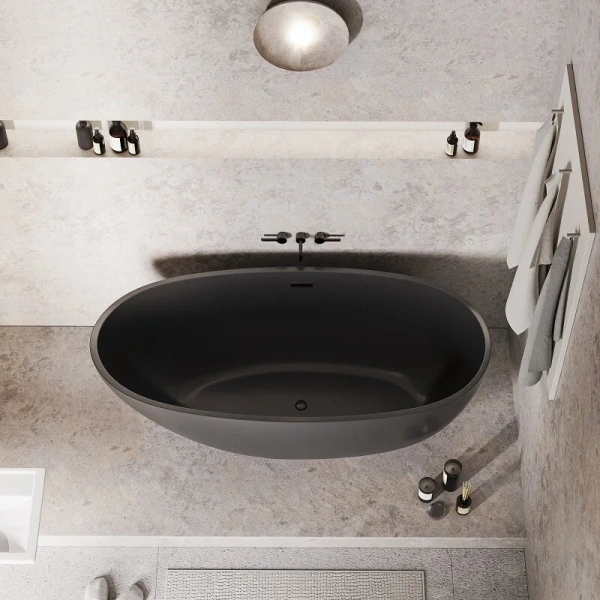 Ванна акриловая Grossman Fly 170x75 см отдельностоящая GR-1104MBB (детальная фотография), акриловые