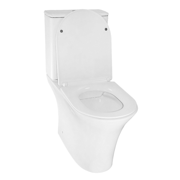 Унитаз компакт Azario Fretta Round безободковый AZ-7121 (детальная фотография), с бачком