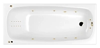 Ванна гидромассажная Whitecross Layla Slim 170 x 75 см, SMART NANO, золото, белый, 0122.170075.100.SMARTNANO.GL