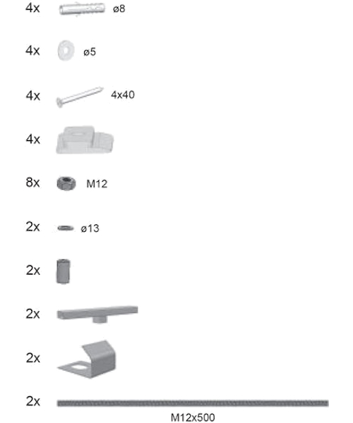 Крепление передней панели Ravak универсальное B23600000N (детальная фотография), в наличии