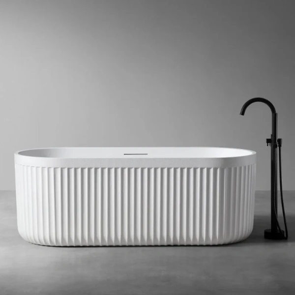 Ванна из искусственного камня Abber Stuttgart AM9925 170x75 см отдельностоящая (детальная фотография)