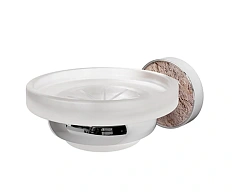 Мыльница WasserKRAFT Nau хром/травертин