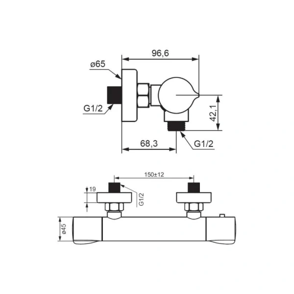Смеситель для душа Damixa Scandinavian Pure хром 366000000 (детальная фотография), для душа