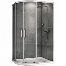 Душевой уголок Abber Schwarzer Diamant 120x80 см стекло прозрачное