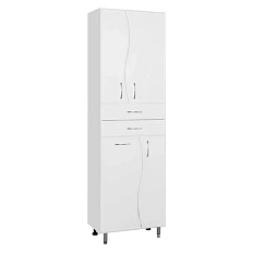 Шкаф-пенал напольный Style Line Волна 60 см белый