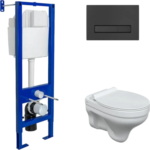 Унитаз с инсталляцией BERGES сидение дюропласт 042442 (детальная фотография)