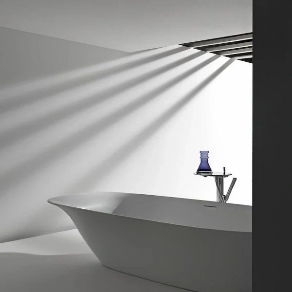 Ванна из искусственного камня Laufen Ino 180x80 см отдельностоящая 2.3030.2.000.000.1 (детальная фотография), 180x80 см