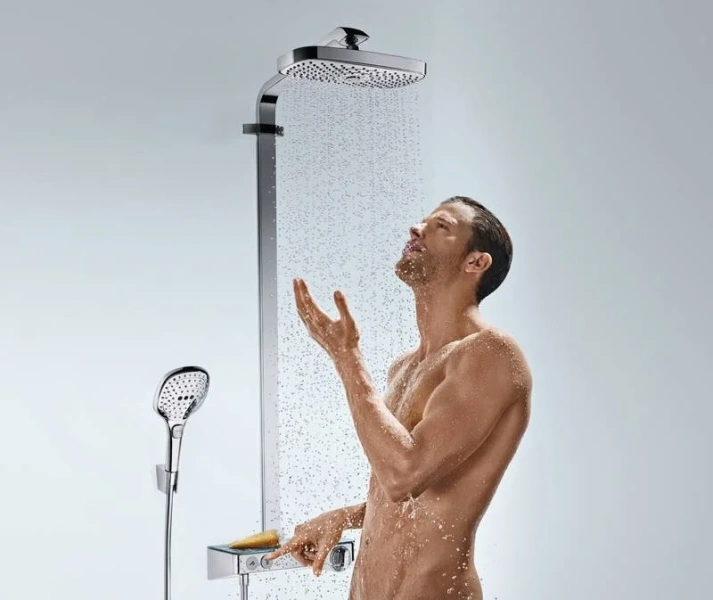 Душевая стойка Hansgrohe Raindance Select 27126 с термостатом (детальная фотография), по запросу, нет в наличии