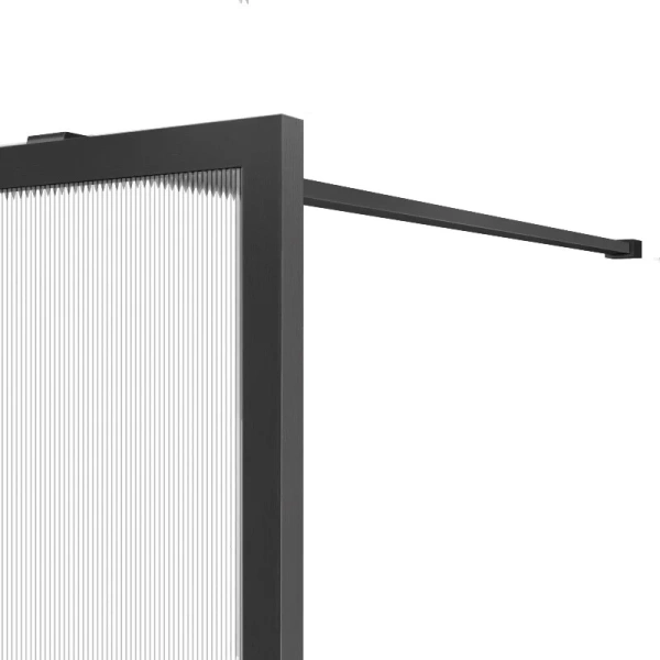 Душевая перегородка Vincea Walk-In HP Art 90 см профиль вороненая сталь VSW-1HP900FLGM (детальная фотография), стеклянные