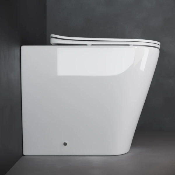 Унитаз напольный Ceramica Nova Highlight с микролифтом, безободковый CN1812 (детальная фотография), современные, hi-tech, круглые