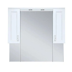 Зеркальный шкаф с подсветкой Misty Дива 105 см белый