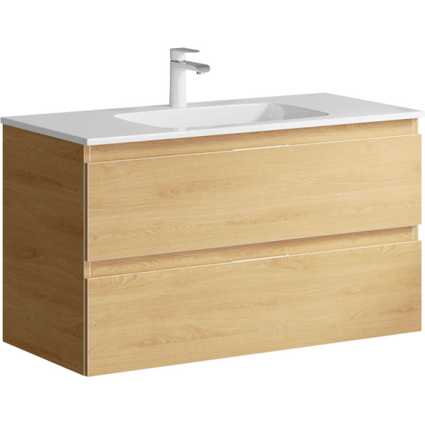 Тумба под раковину подвесная Aqwella Accent 100 см дуб золотой ACC0110DZ (детальная фотография)