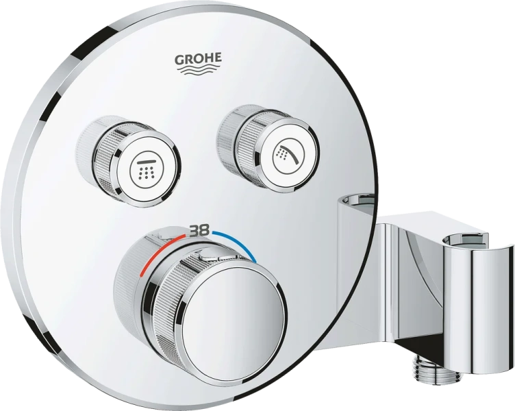 Термостат универсальный GROHE 29120000, верхняя монтажная часть.  (детальная фотография)