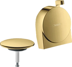 Внешняя часть излива на ванну с набором для слива и перелива Hansgrohe Exafill S полированное золото