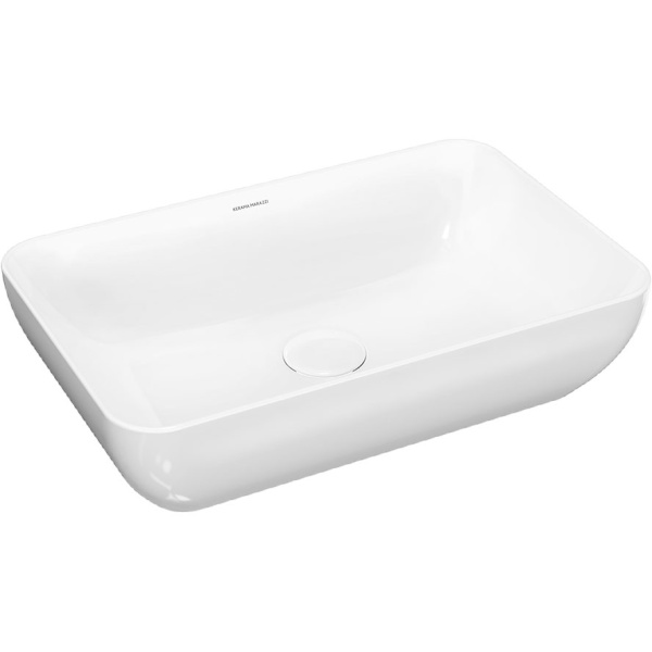 Раковина Kerama Marazzi Plaza 55 см белая глянцевая PLR.wb.55 (детальная фотография)