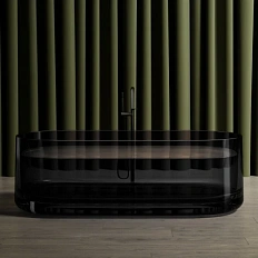 Ванна из полиэфирной смолы Abber Kristall 170x75 см черная