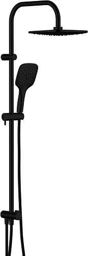 Душевая стойка Damixa Origin Evo с верхним и ручным душем, черная - фото 2
