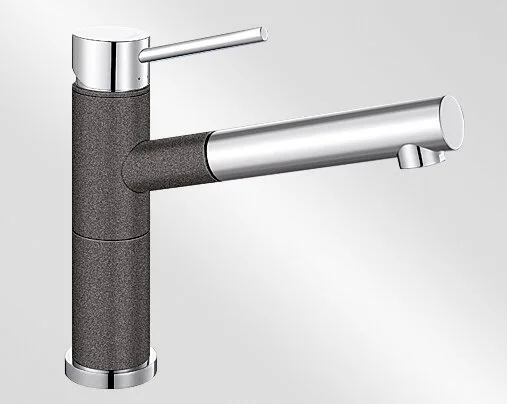 Смеситель для кухни антрацит Blanco Alta-S Compact 515333 (детальная фотография), современные, hi-tech