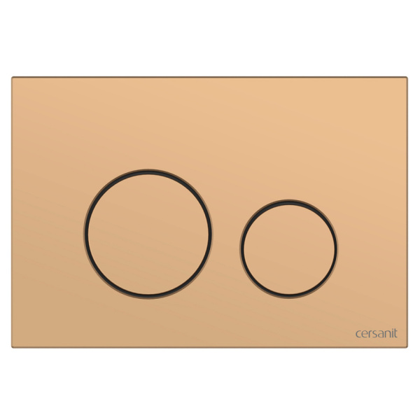 Клавиша смыва Cersanit Twins золотая матовая 63524 (детальная фотография)