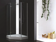 Душевой уголок Cezares Bergamo 100х100 см стекло прозрачное петли справа