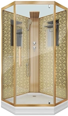 Душевая кабина Niagara Luxe 100х100 см золото