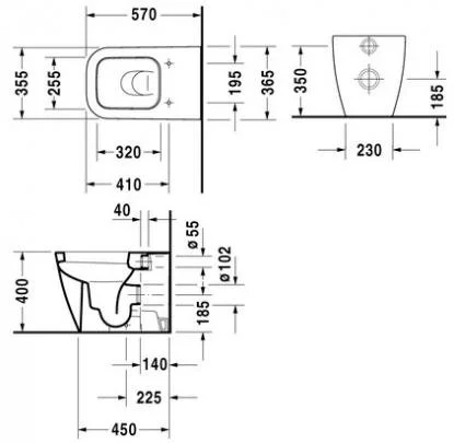Унитаз напольный Duravit Happy D.2 215909 (детальная фотография), современные, hi-tech