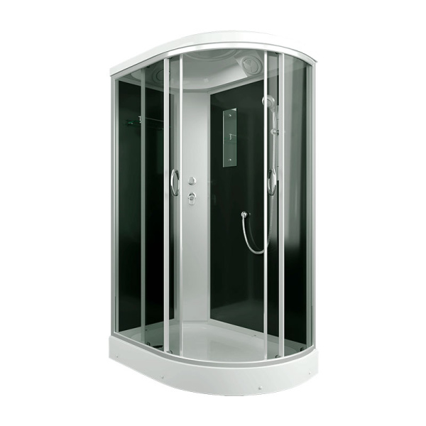 Душевая кабина Erlit Comfort ER3512P 120х80 см асимметричная (детальная фотография), хромированный профиль