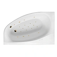 Ванна гидромассажная Excellent Kameleon Relax 170 x 110 см, левая, белый/золото, WAEX.KML17.RELAX.GL