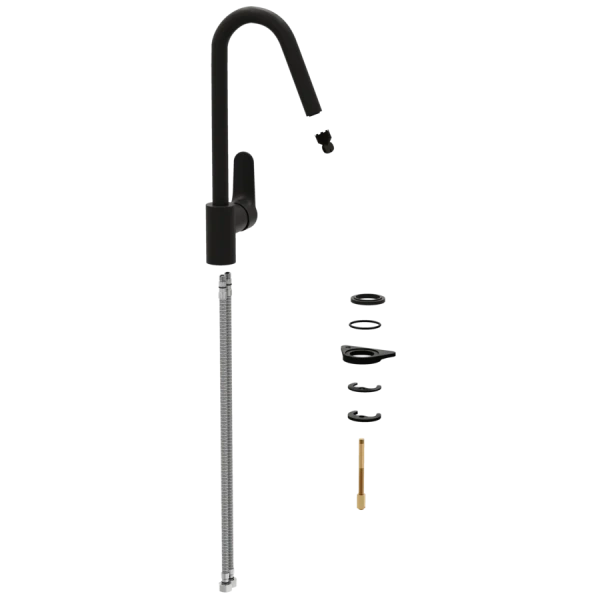 Смеситель для кухни VitrA Root Round матовый черный A4274236EXP (детальная фотография), современные, hi-tech
