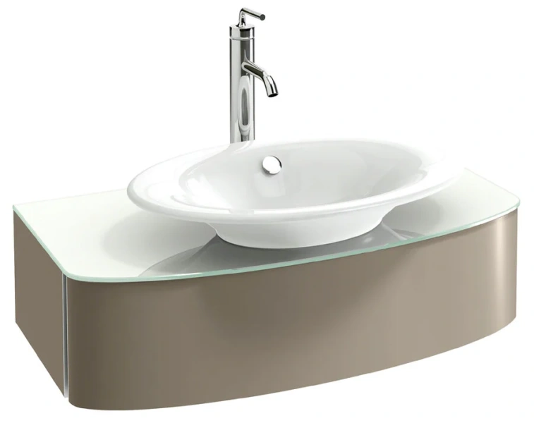 Раковина Jacob Delafon Presquile 60 см белая E4439-00 (детальная фотография), в форме чаши, круглой формы